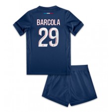 Paris Saint-Germain Bradley Barcola #29 Hjemmedraktsett Barn 2024-25 Kortermet (+ korte bukser)